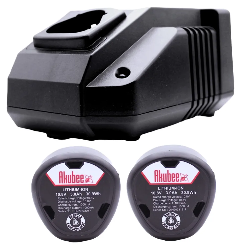 2 Akkus 12V 3,0Ah + Ladegerät für Bosch GBA 12V | Akubee